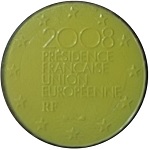 2008 - Französische Präsidentschaft des Rates der Europäischen Union in Gold