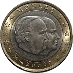 1 euro Monaco Rainier III und Albert II