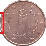 1-Cent-Münze mit Clipprägung